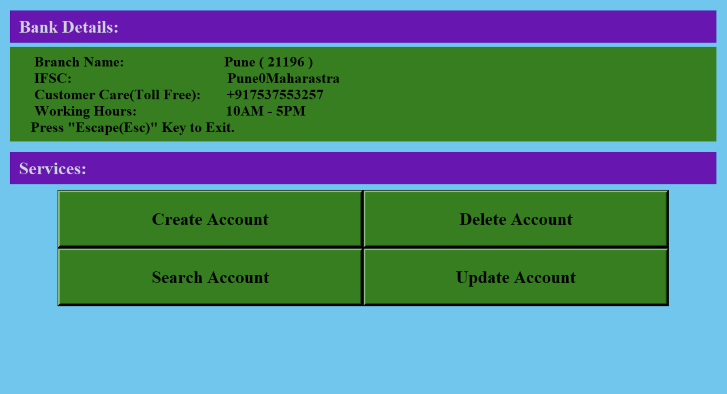 Bank Management System